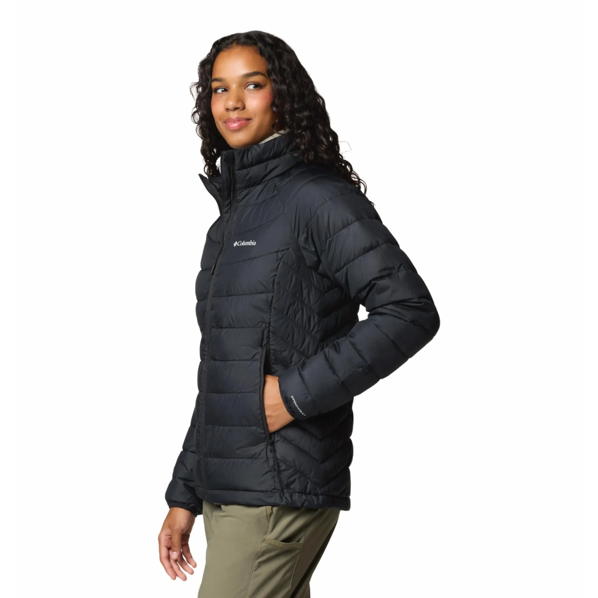 Jog Round-neck Columbia Women Black Powder Lite II Full Zip Jacket