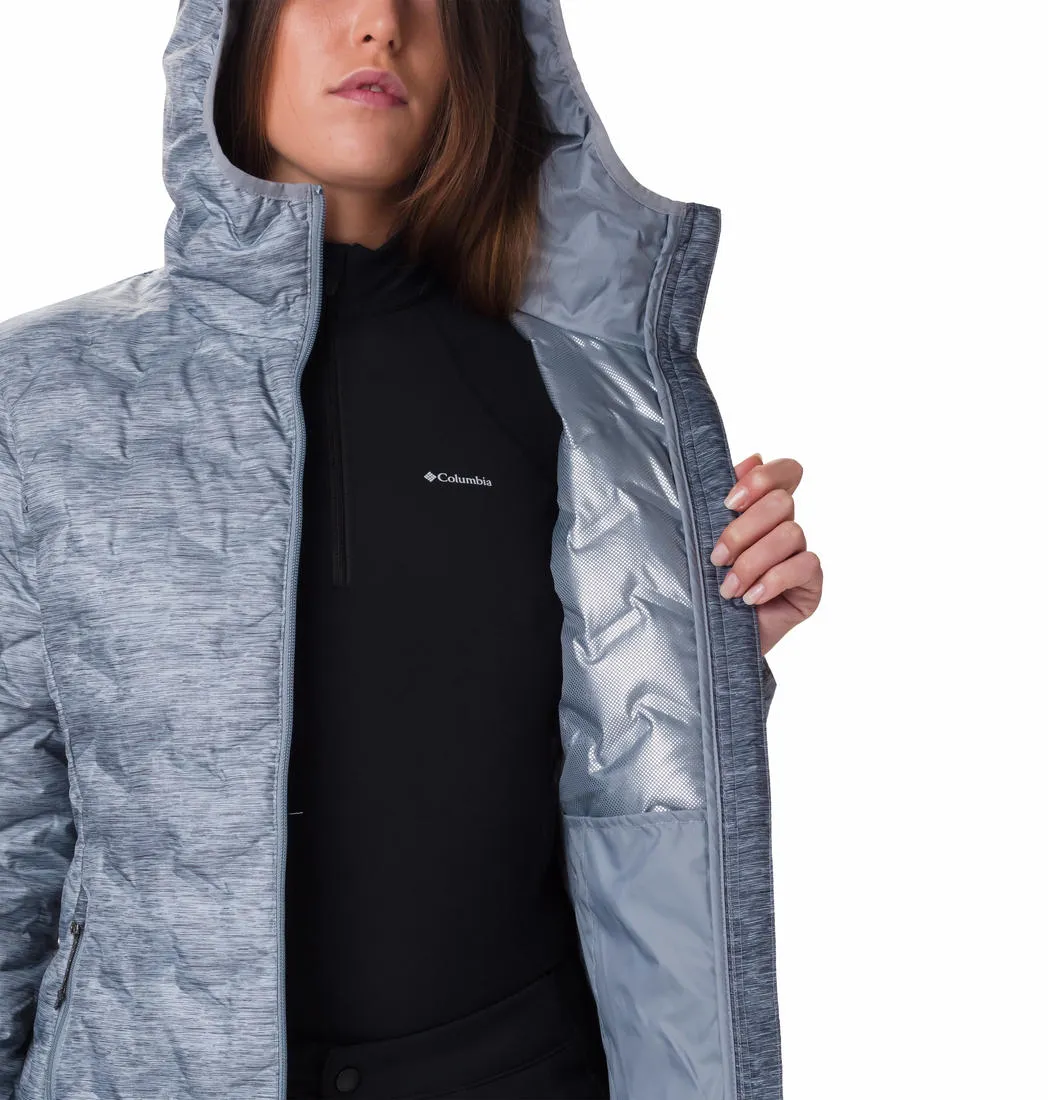 museum Columbia Women Grey Delta Ridge Down Hooded Jacket