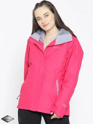 Columbia Women Red Bugaboo II Insulated Interchange Jacket Sport Function Versatile Jacket