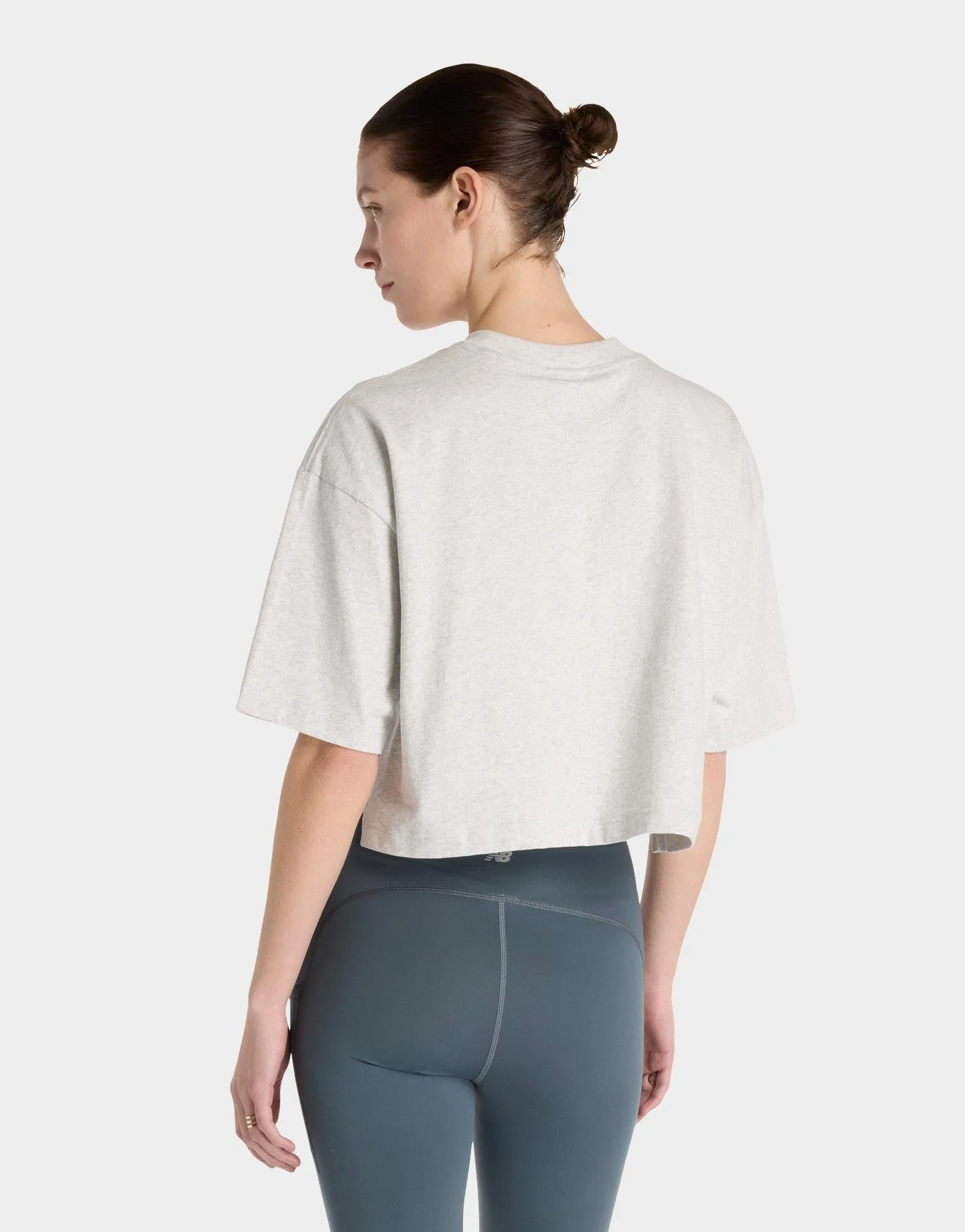 Bold colors Comfortable Weave Chest Logo Crop Top