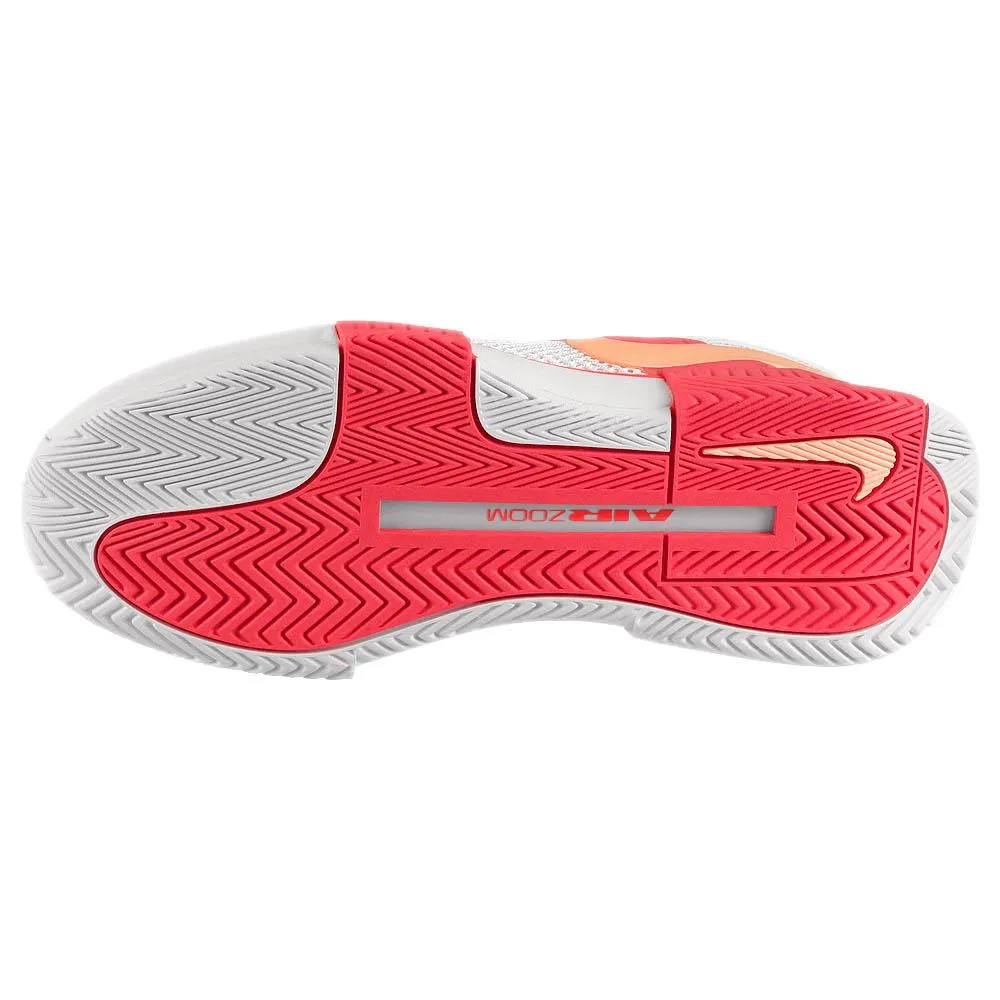 Nike Women's Air Zoom GP Challenge 1 - White/Crimson Tint Stretch Gusseted Tongue Responsive Midsole