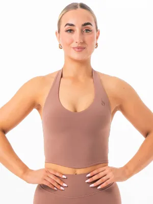 NKD Halter Shelf Tank - Mocha White