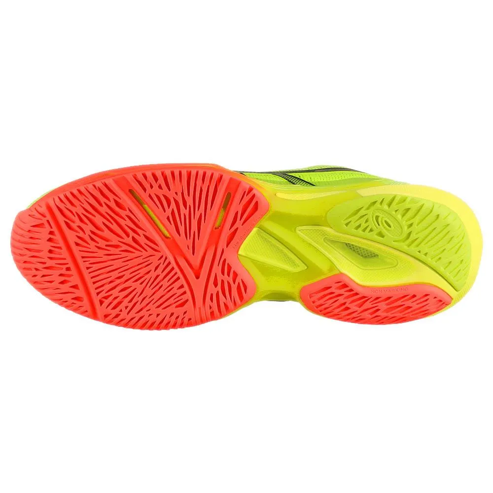 Asics Women's Solution Speed FF 3 - Paris - Safety Yellow/Black Sock Like Fit Collar Flexible Midsole Response