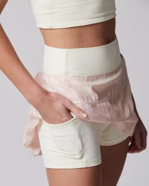 Hypoallergenic fabric Hand Stitched Saia cintura alta com pregas costas (SA14)