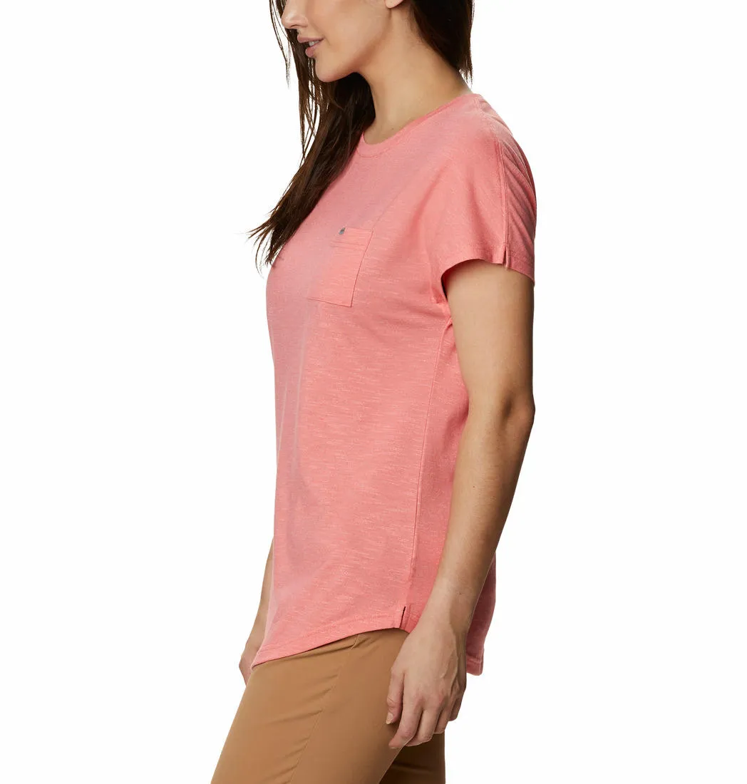Recycled Polyester Blend Columbia Women Red Cades Cape Tee