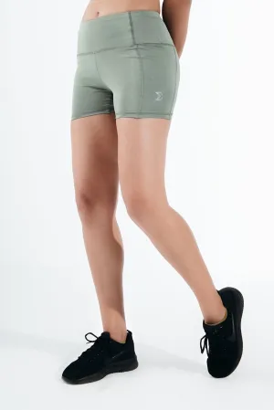 Hedge Green Basic Hot Shorts Soft touch finish