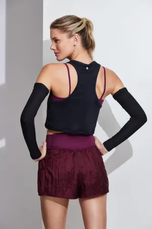 Quick Fit Wear Stretch Fit Design Short bolso franzido lateral (SH08)