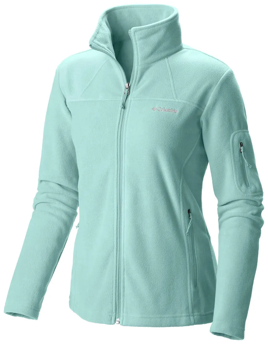 Columbia Women Green Fast Trek II Full Zip Fleece Jacket mountain vacation
