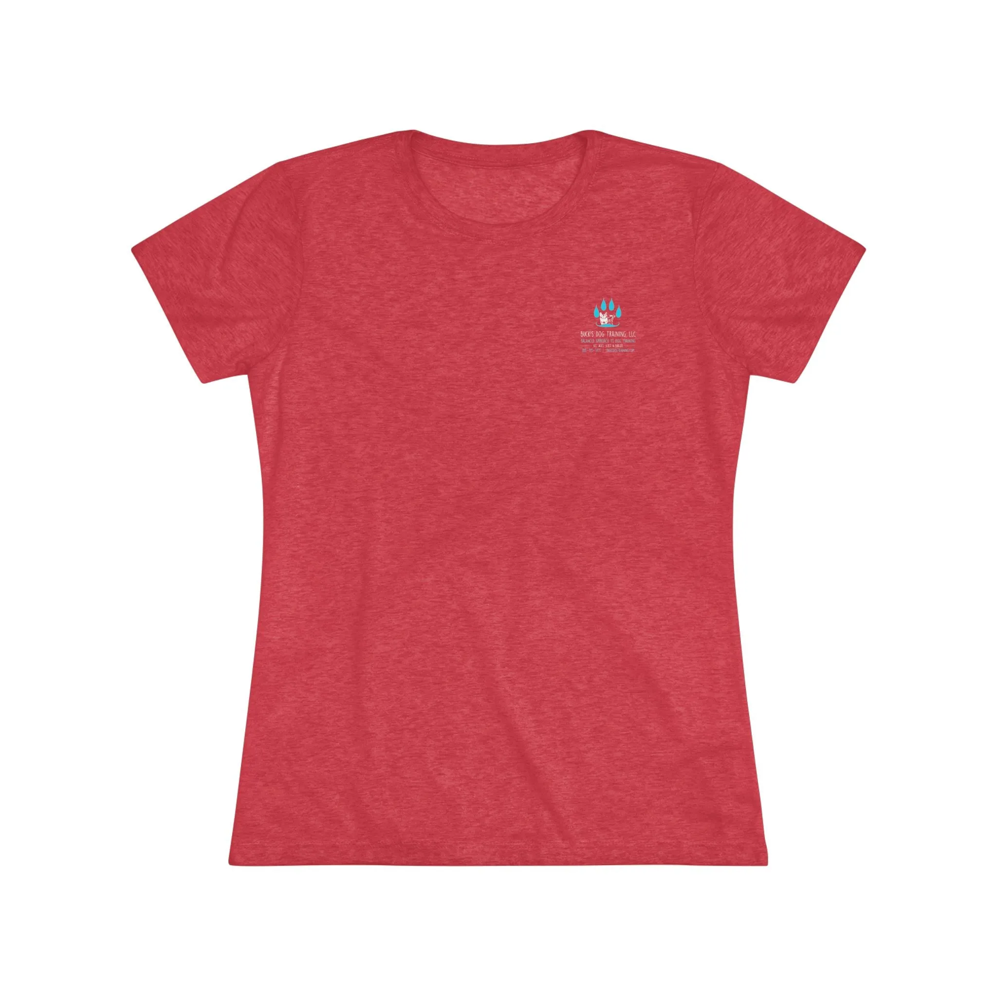 Comfy Touch Ribbed Collar Design Women's Triblend Tee