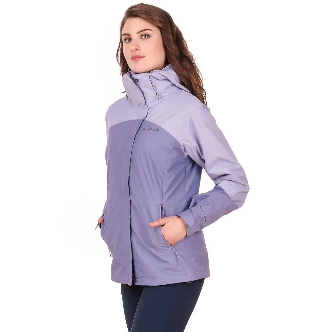 Columbia Women Purple Bugaboo II Fleece Interchange Jacket Cozy Jacket skier
