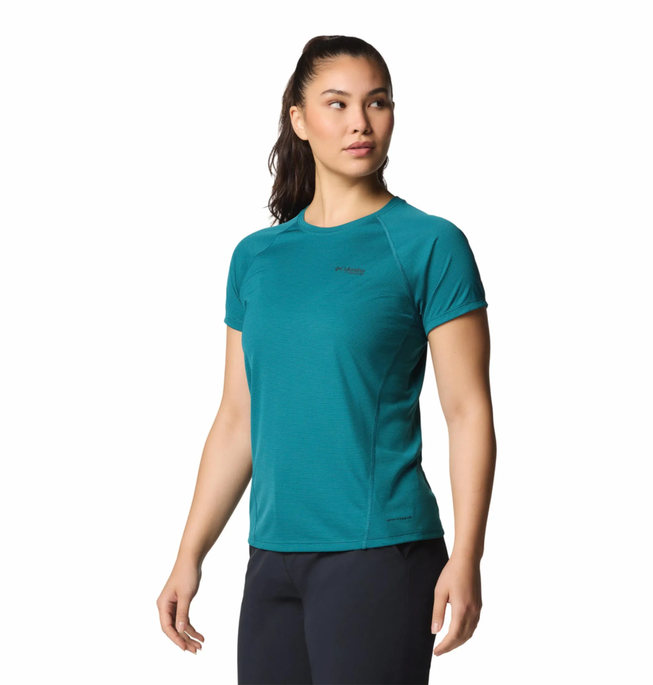 SlimFitDesign Columbia Women Blue Cirque River Pro SS Crew