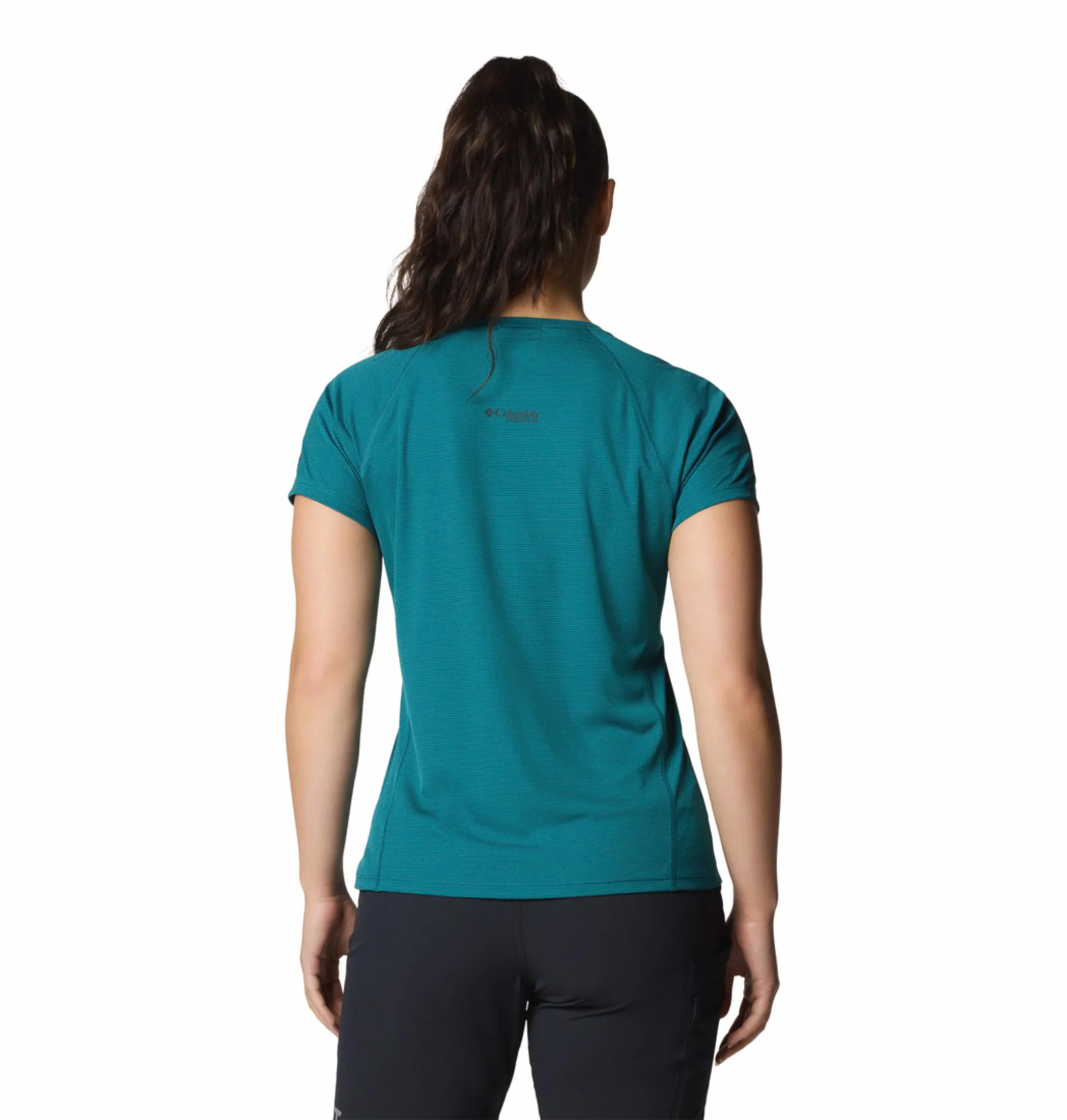 Columbia Women Blue Cirque River Pro SS Crew Fashionable Option Pocket Detailing