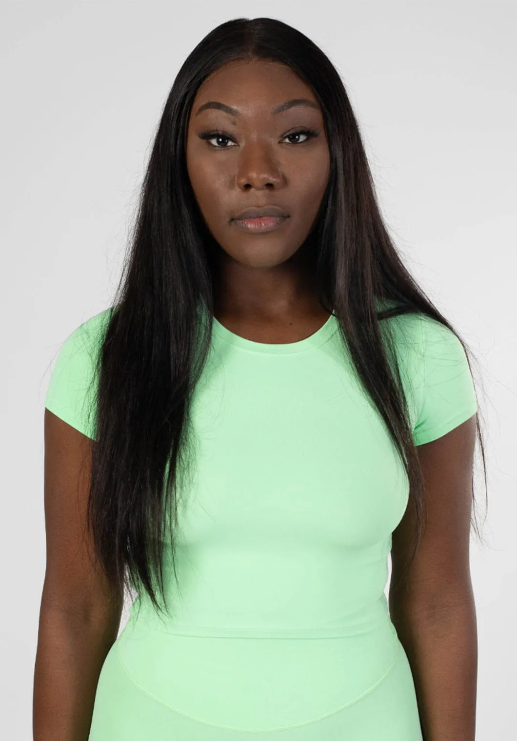 RecStretch Short Sleeve Crop Mint Chip SustainableManufacturing