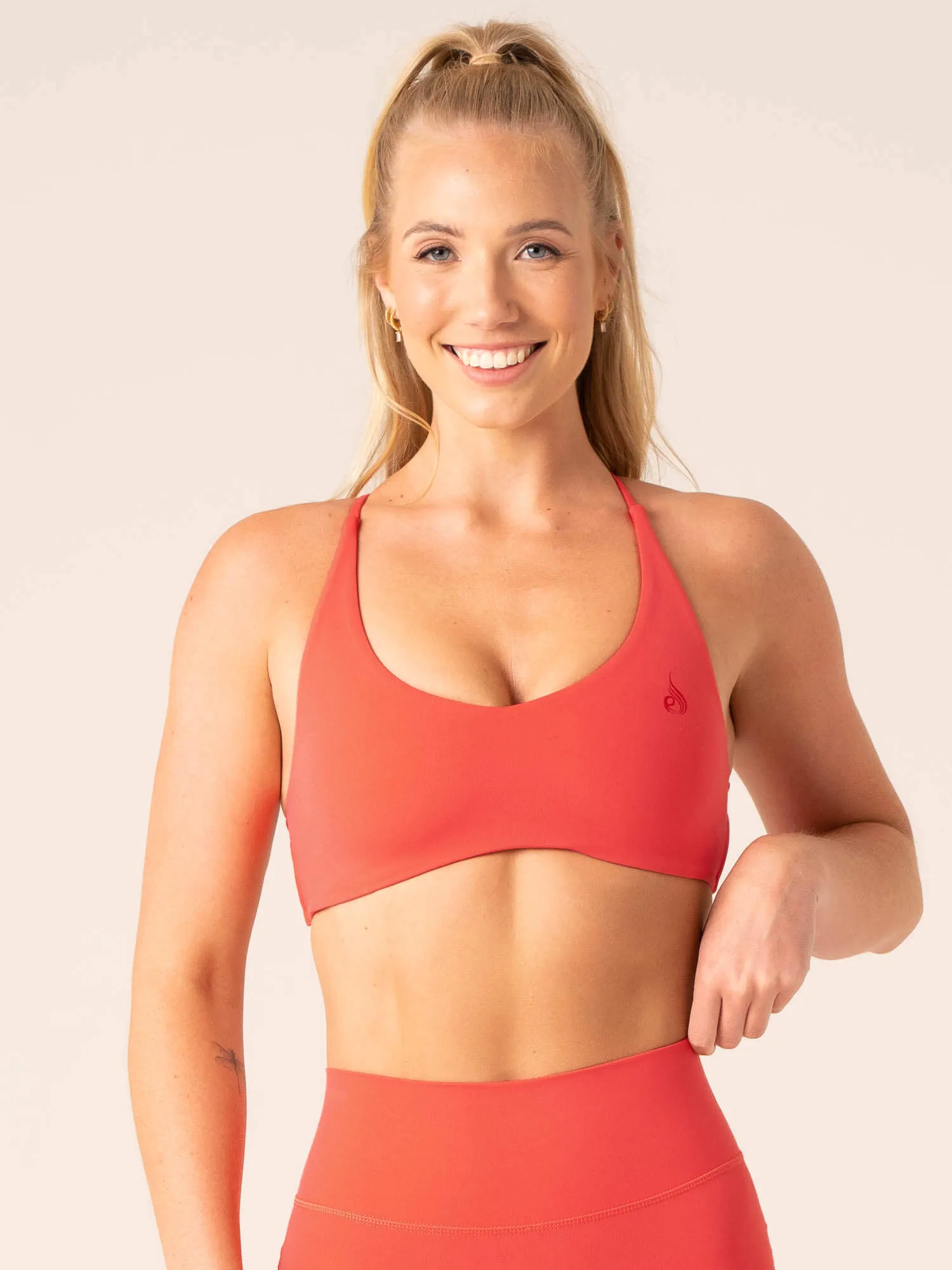 NKD Embody Sports Crop - Watermelon Non-Binding Band Halter neck