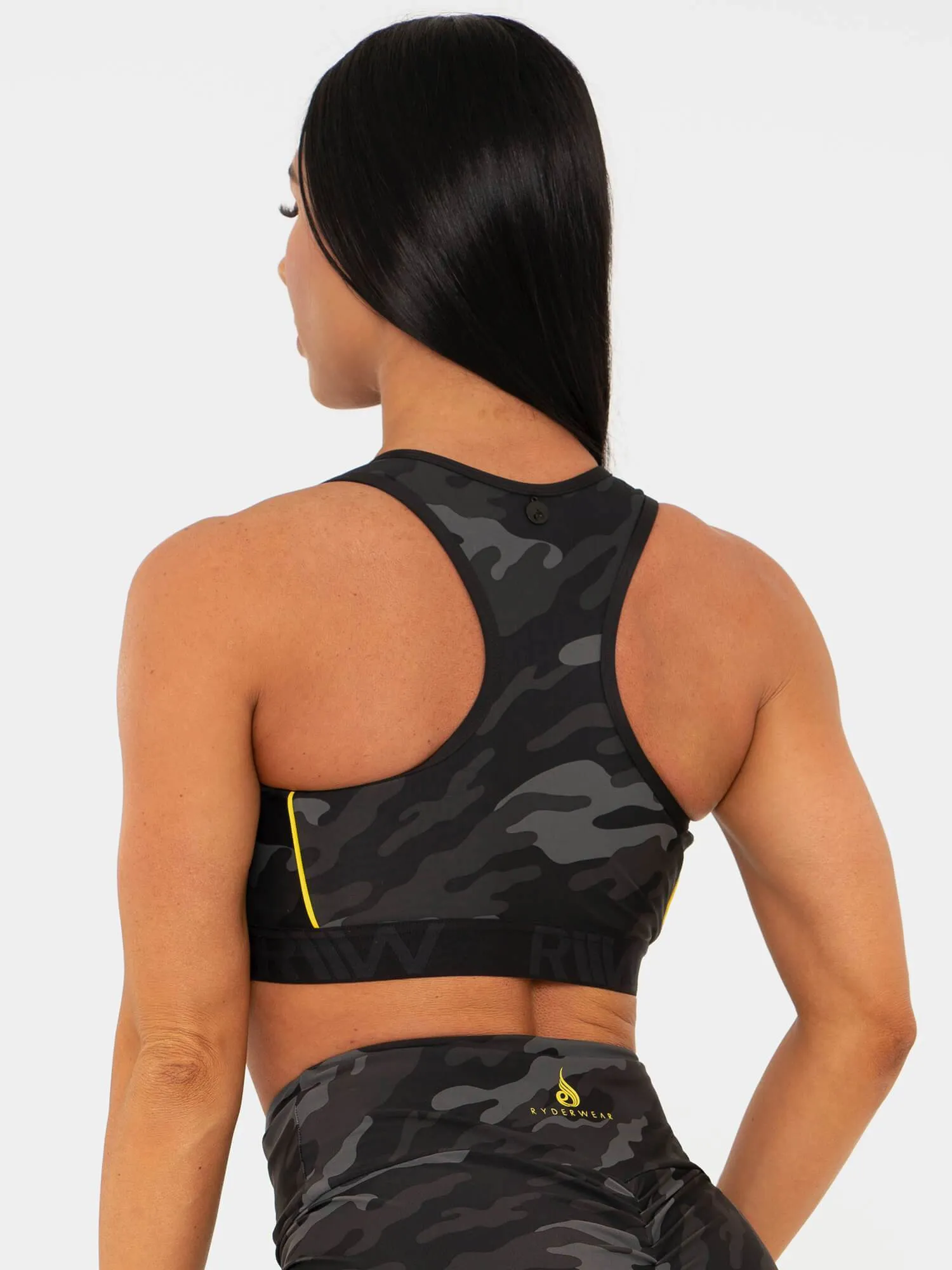 Multicolor fitness clothes BFCAMO Zip Up Sports Bra - Camo