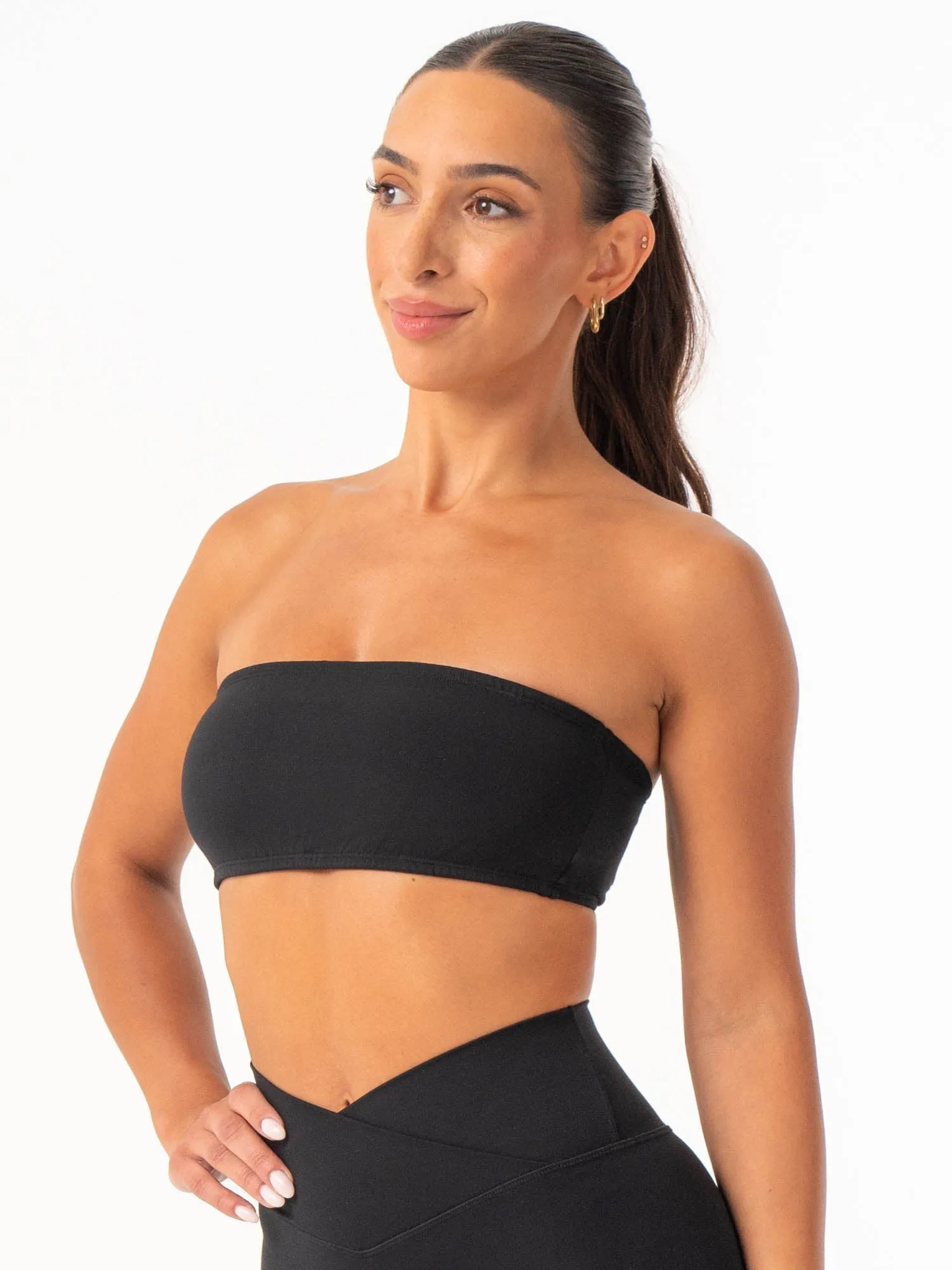 Soft Material Supportive Comfort NKD Bandeau - Black