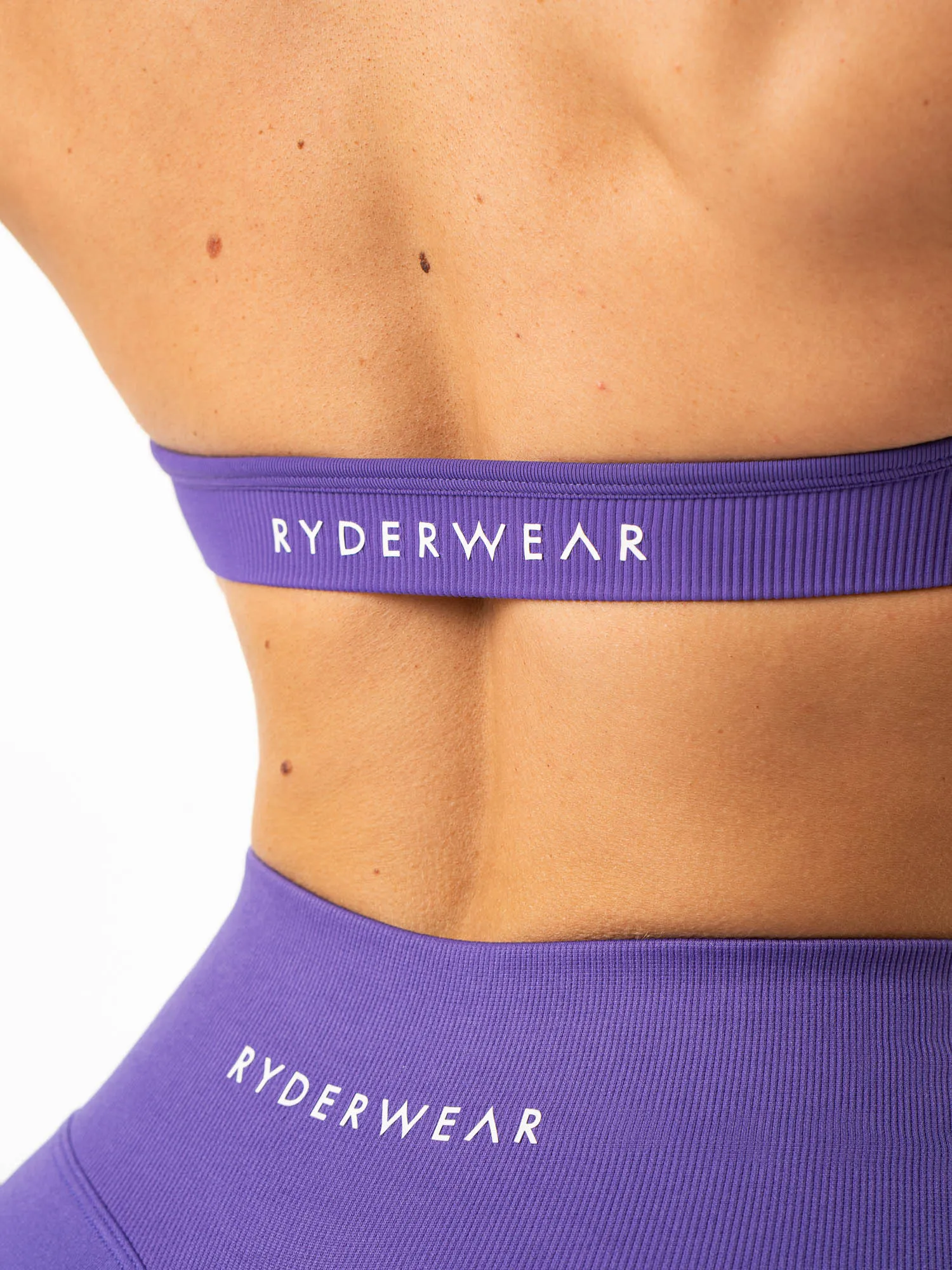 floral Sculpt Seamless Halter Bra - Violet