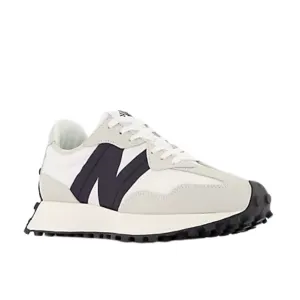 New Balance Women's 327 White/Black rubber sole shoe property