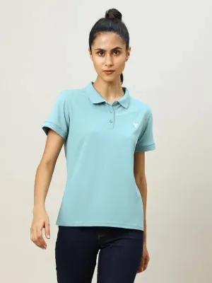 Performance Fit Wear Trendy Vibes Women Solid Slim Fit Polo T-shirt with MATPIQ
