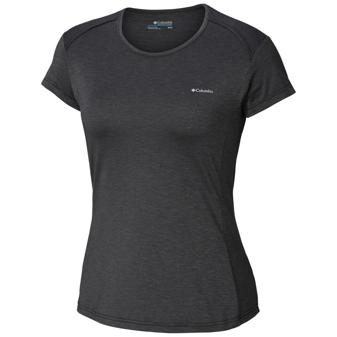 Columbia Women Black Firwood Camp Tee (Sun Protection) SkinFriendlyFibers