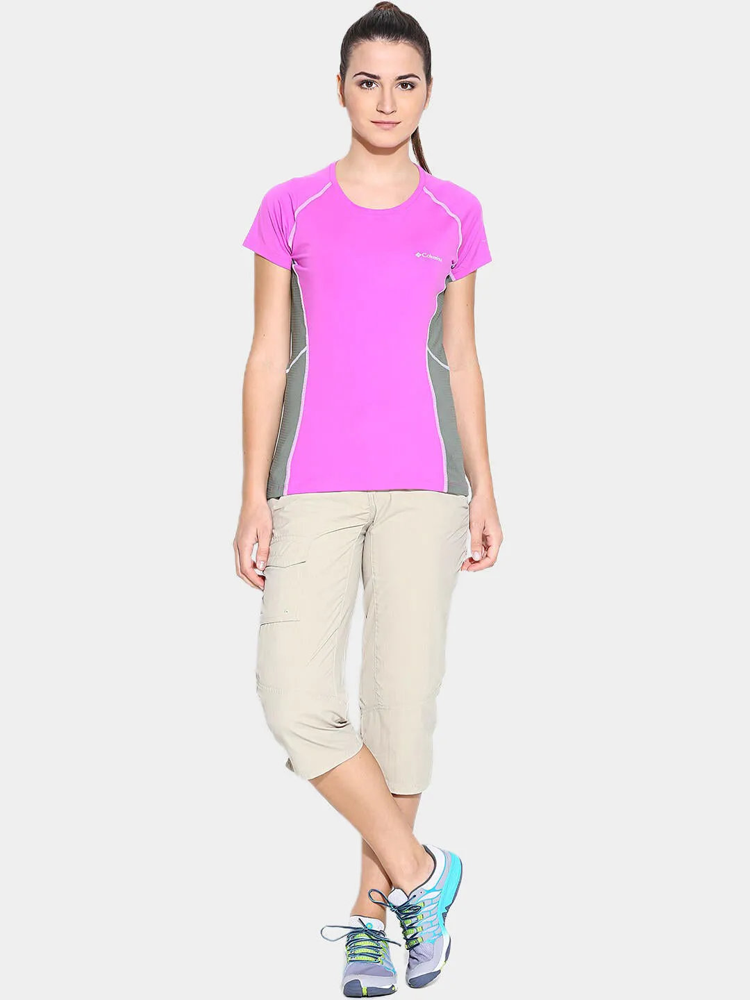 Impact Absorbing Padding Columbia Women Beige Silver Ridge Capri (Sun Protection)