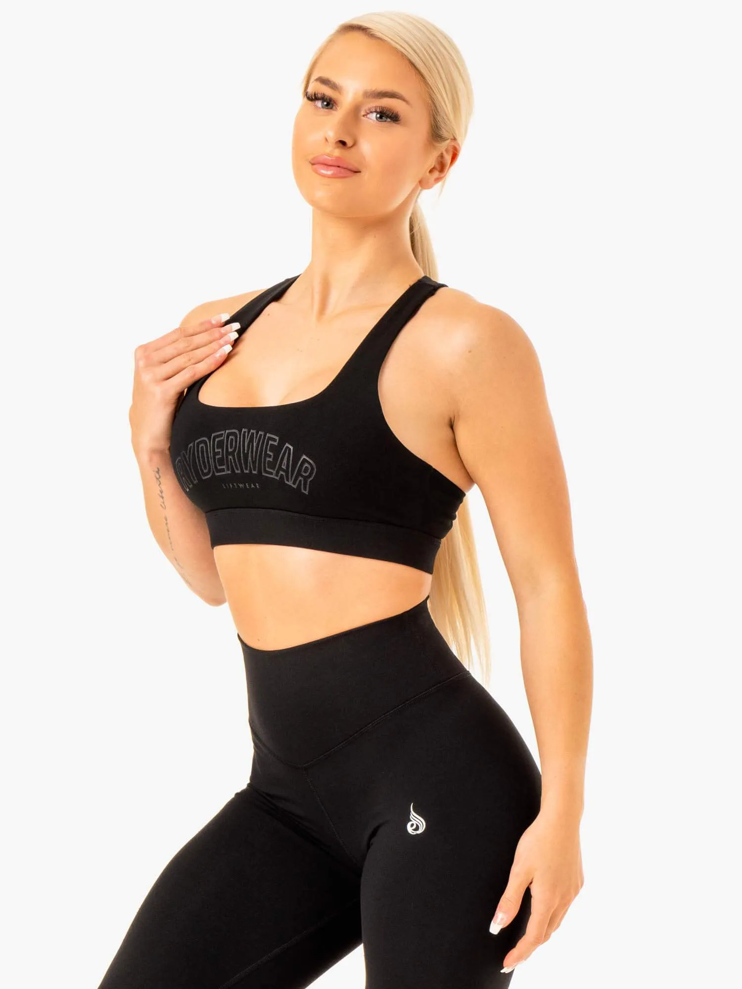 Knockout Racer Back Sports Bra - Black Durable Material Value for Money