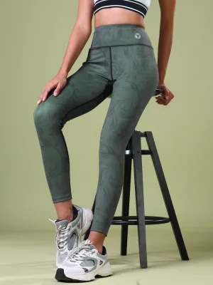 Women Printed Slim Fit Tights with ELASTO PLUS Fit For Action