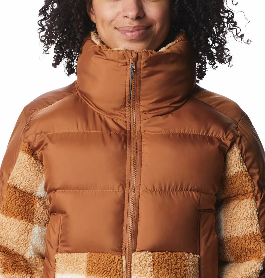 Columbia Women Brown Leadbetter Point Sherpa Hybrid Compression Stitching