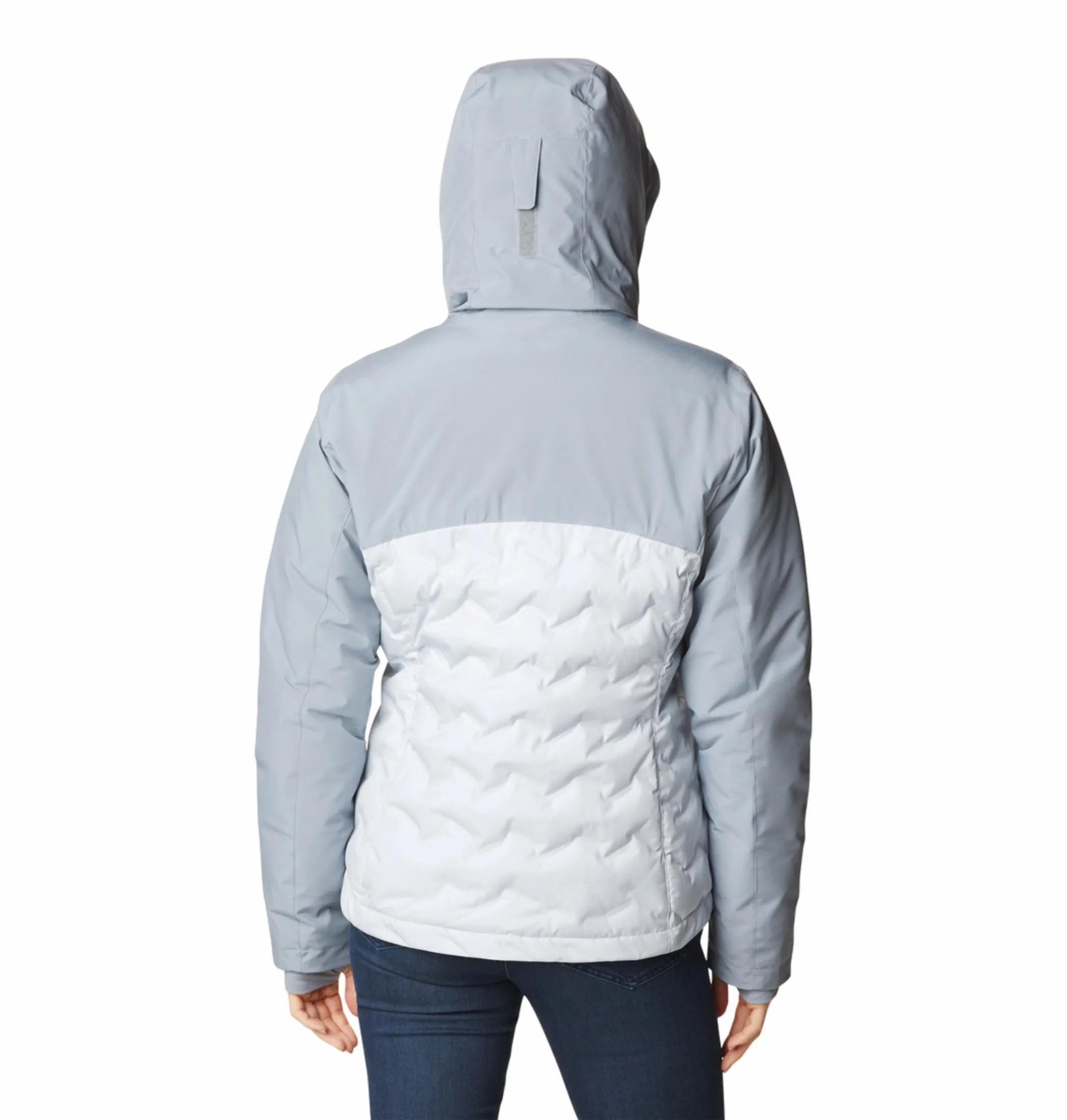 Columbia Women Grey HEAT SEAL Grand Trek III Down Jacket Weight Distribution System
