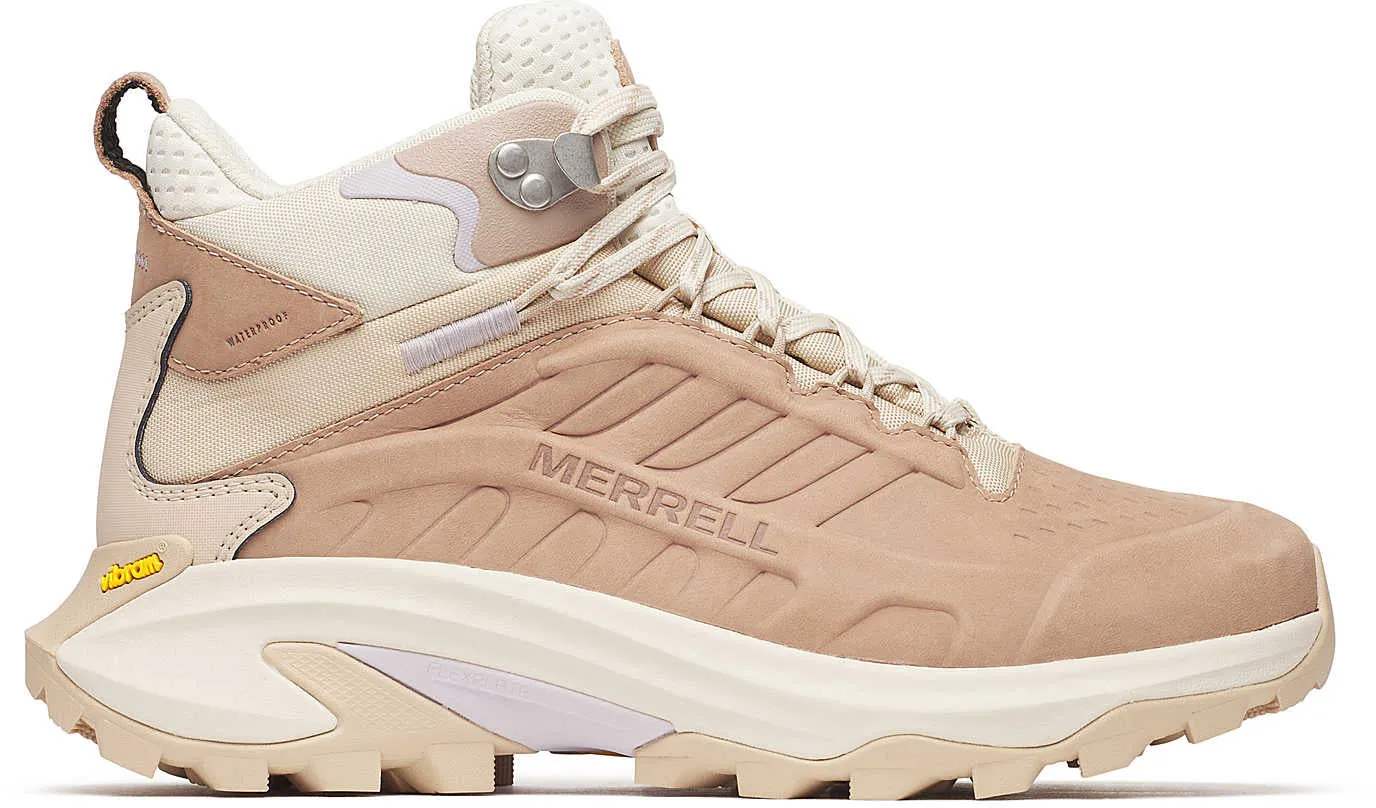 Merrell Moab Speed 2 Leather Mid Waterproof Womens Walking Boots - Pink Lightweight Design Anatomical Toe Shape