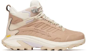 Merrell Moab Speed 2 Leather Mid Waterproof Womens Walking Boots - Pink Lightweight Design Anatomical Toe Shape