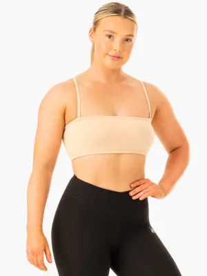 Convertible Bandeau Sports Bra - Sand Durable Build