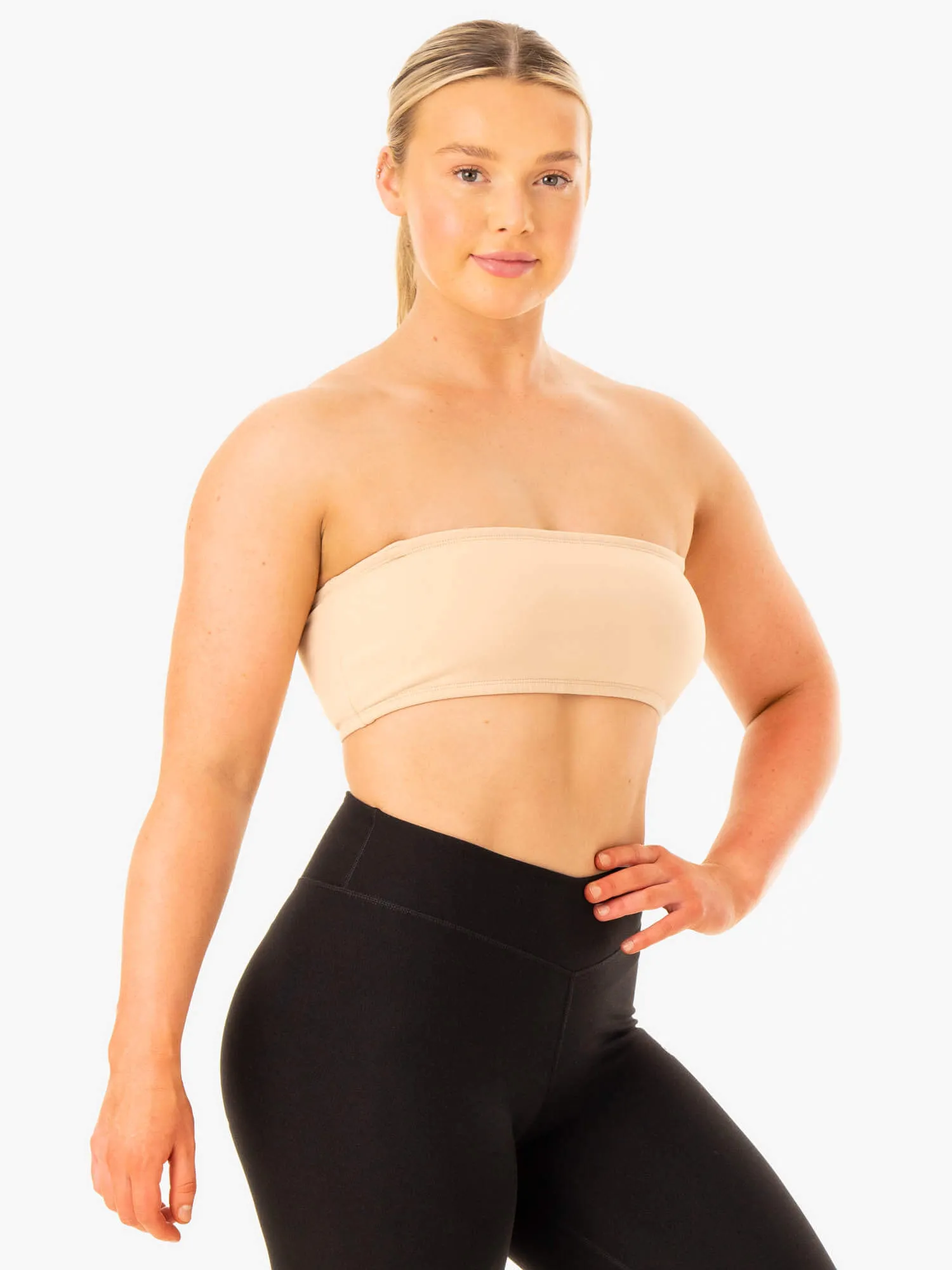 Convertible Bandeau Sports Bra - Sand Machine washable