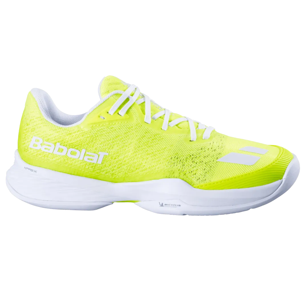 Babolat Women's Jet Mach 3 Pickleball (Yellow/White) Mesh Upper Anti Slip Sole