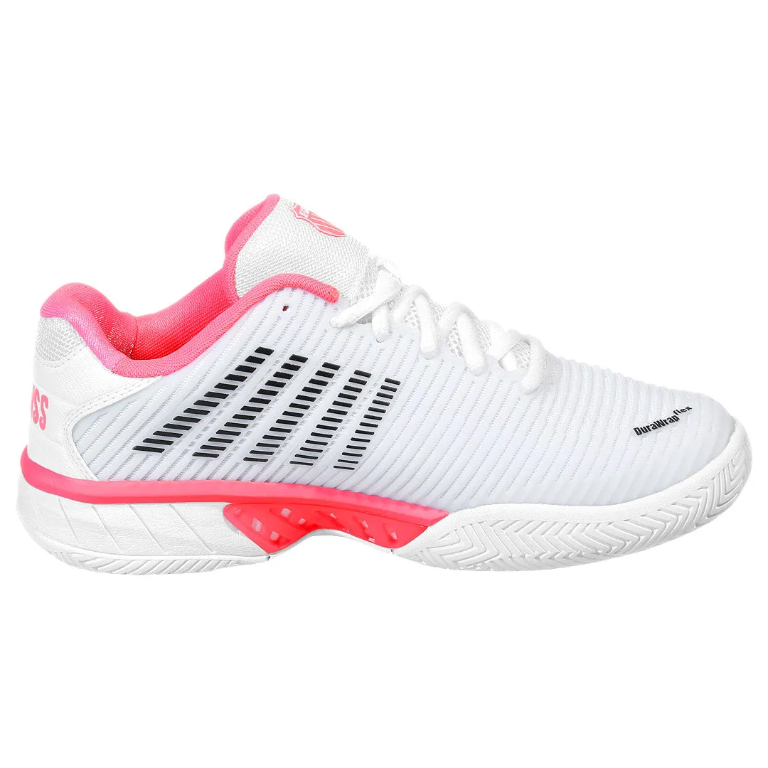 Dynamic Movement K-Swiss Women's Hypercourt Express 2 - White/Neon Pastel Pink