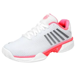 Abrasion Resistant Fabric K-Swiss Women's Hypercourt Express 2 - White/Neon Pastel Pink
