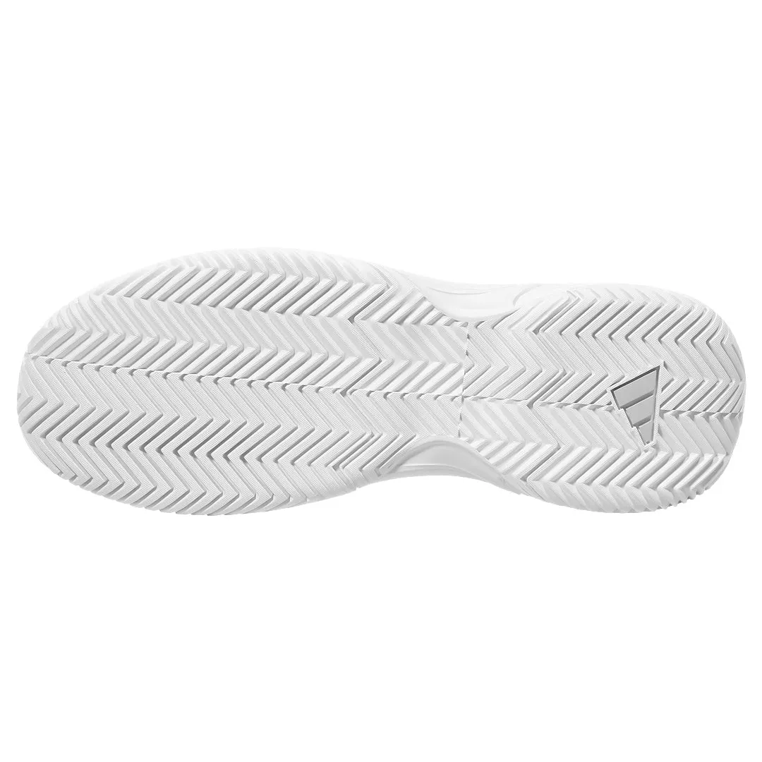 Abrasion Barrier adidas Women's GameCourt 2 - Cloud White/Silver Metallic