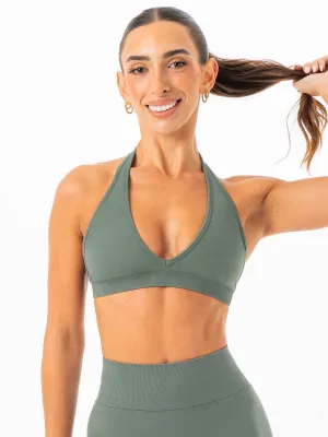 Sculpt Seamless Halter Bra - Forest Comfortable fit