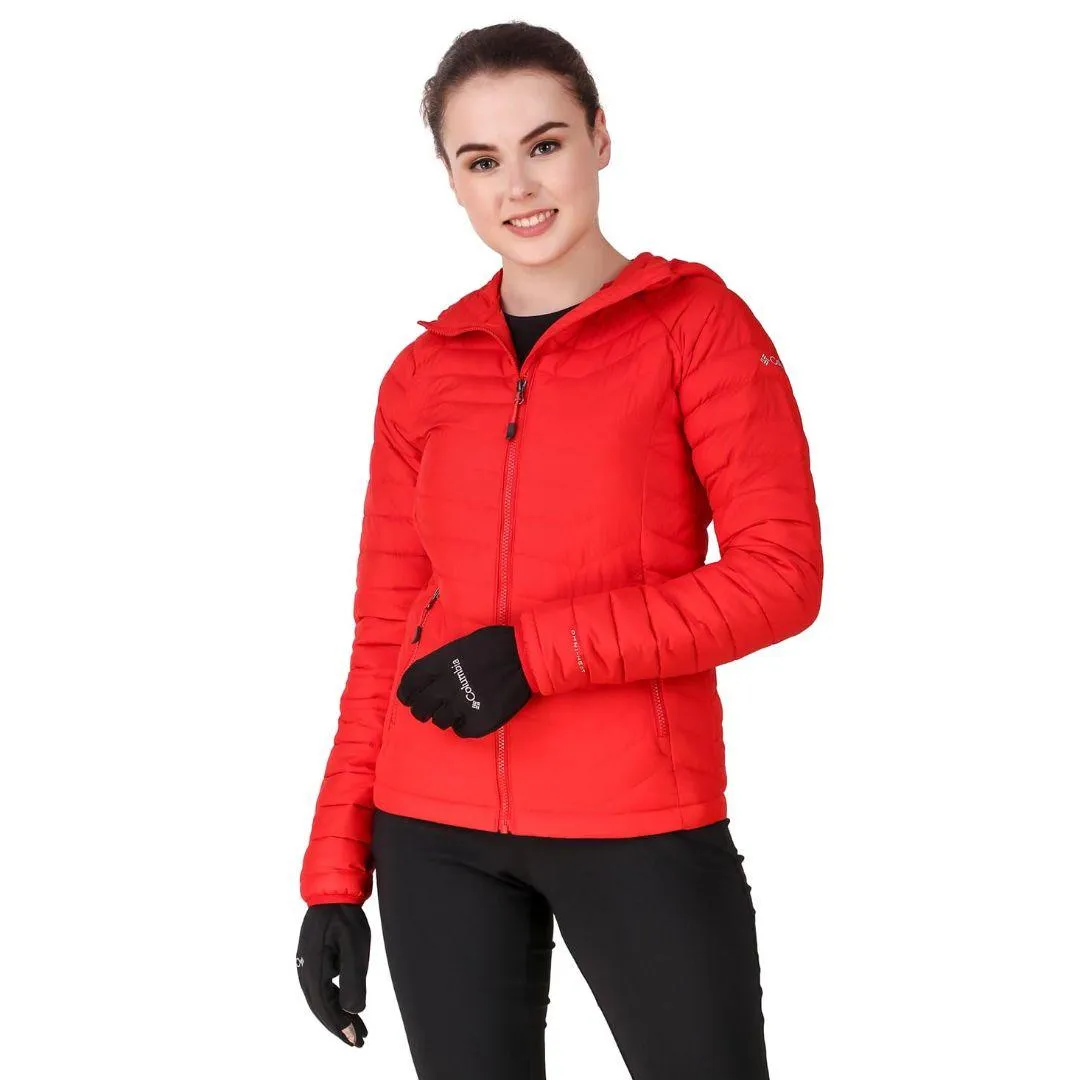 Sustainable Cold Guard Columbia Women Red Powder Lite Hooded Jacket