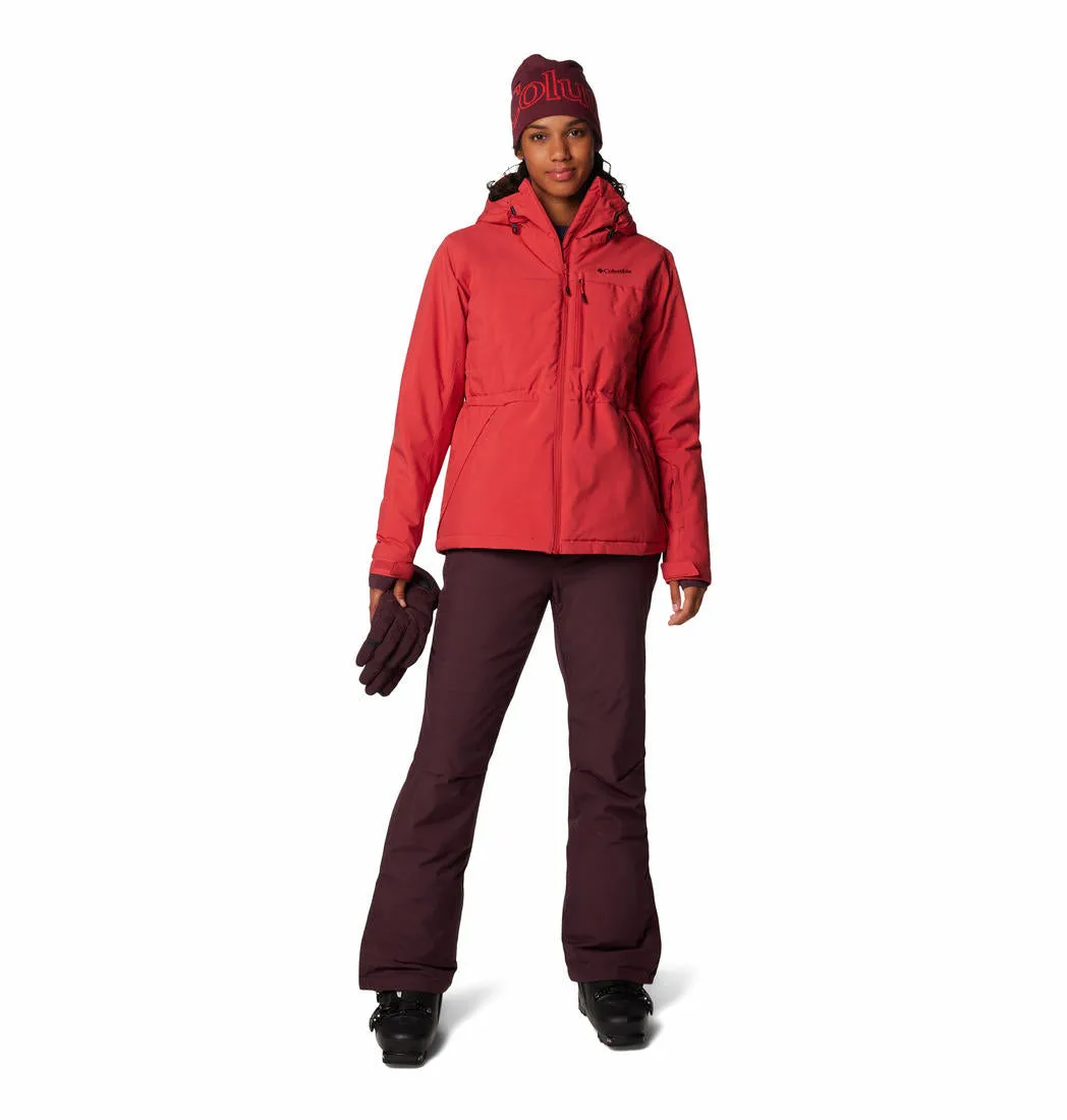 Columbia Women Red Powdered Peak Insulated Jacket color fast Nano Coated Fabric