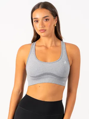 Everyday Use Girls' Staples Seamless Racer Back Sports Bra - Grey Marl