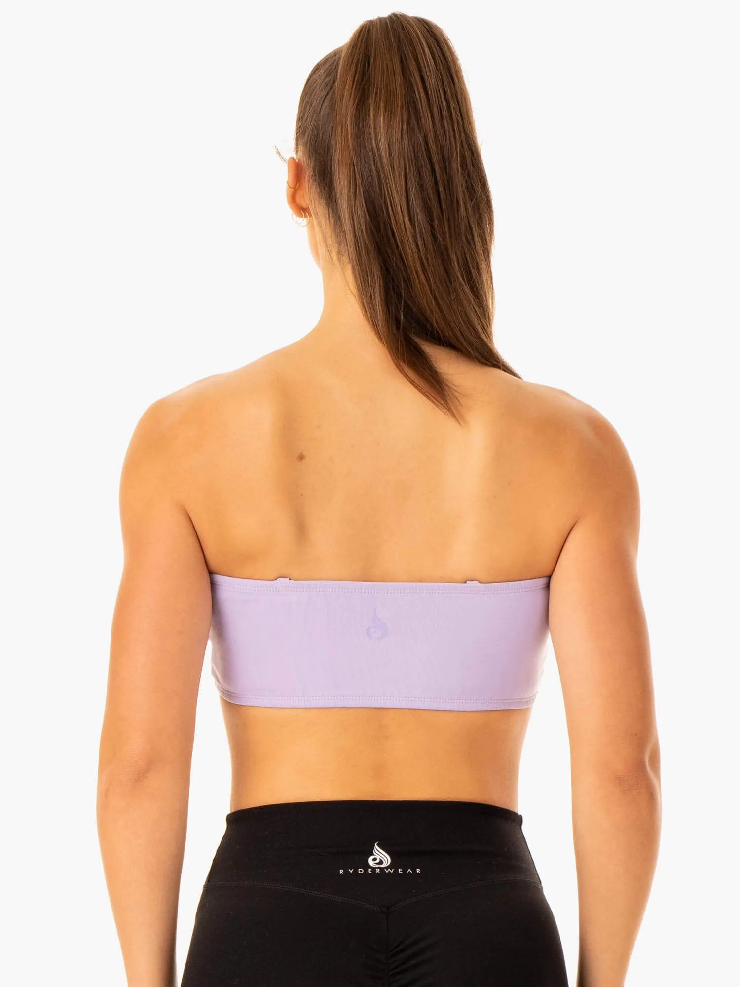 Wear alone seams Trendy workout clothes Convertible Bandeau Sports Bra - Lavender