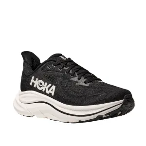 Hoka Women's Clifton 10 Black/White running in high - altitude areas Orthotic Friendly Insole