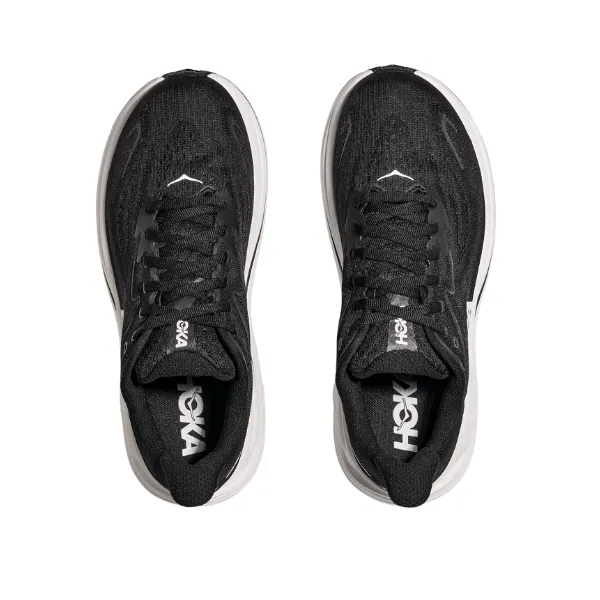 Hoka Women's Clifton 10 Black/White unstable - surface shoes mesh - upper shoes