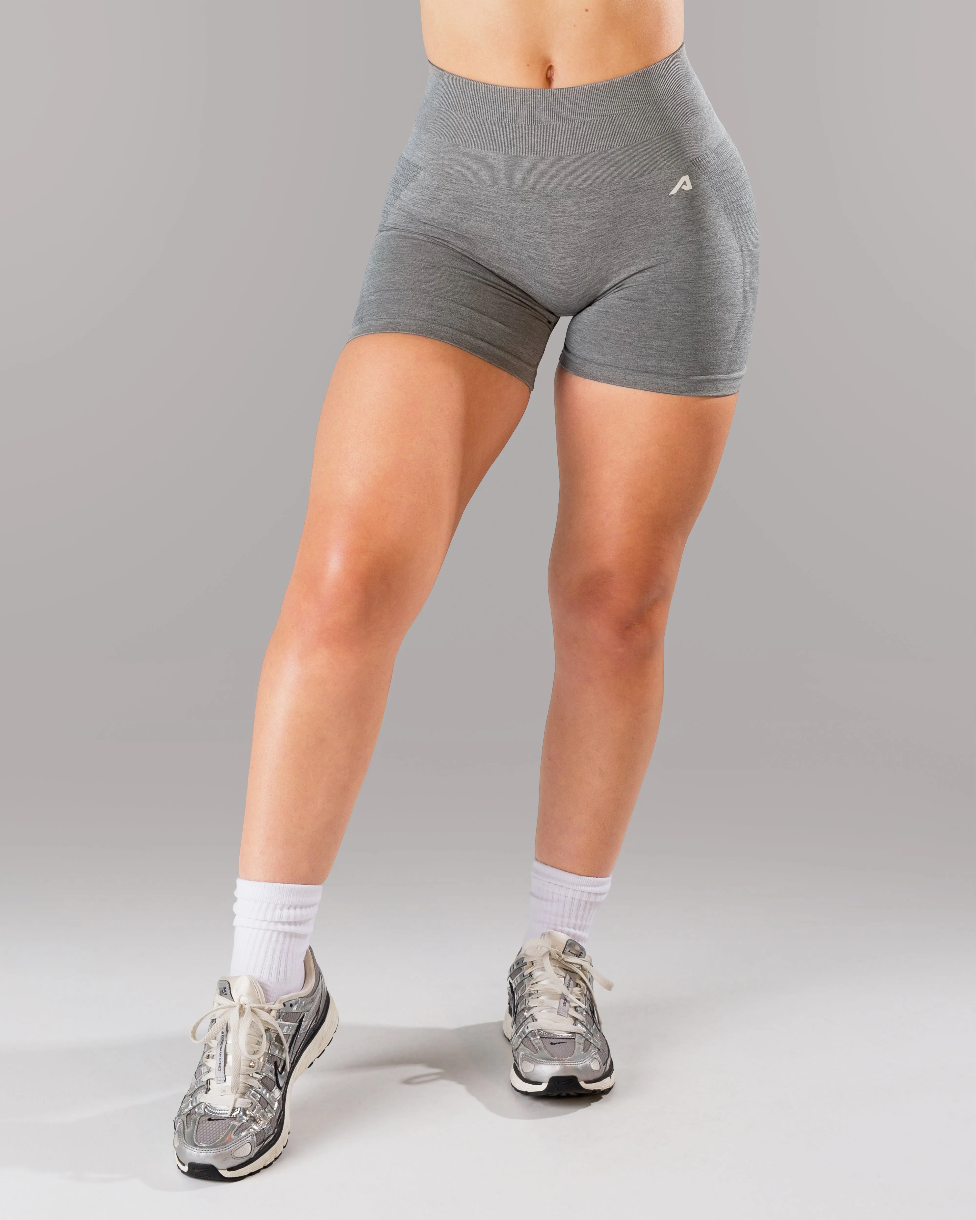 Pump Short - Heather Grey Vegan Leather Breathable Layer