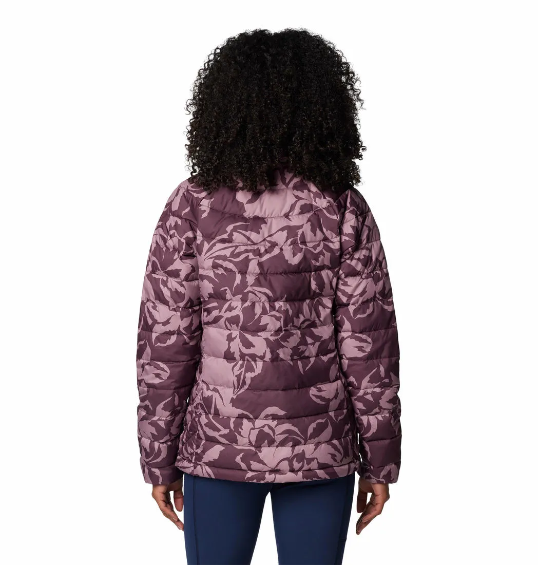 Columbia Women Red Powder Lite II Printed Full Zip Jacket Halloween costume