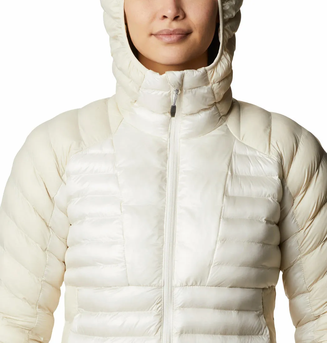 Checkered Columbia Women White Labyrinth Loop Hooded Jacket