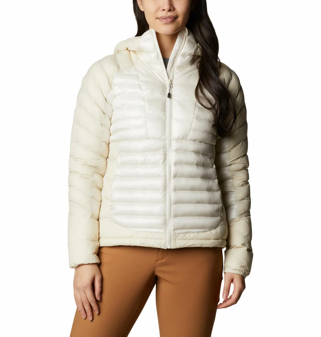 Columbia Women White Labyrinth Loop Hooded Jacket dry-cleanable