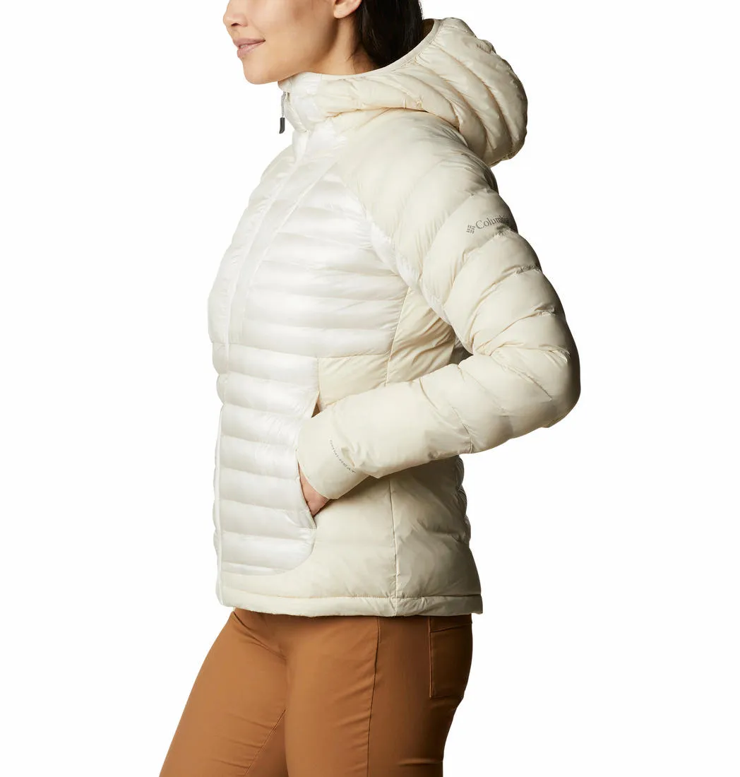 Magnetic Closure Investment Columbia Women White Labyrinth Loop Hooded Jacket