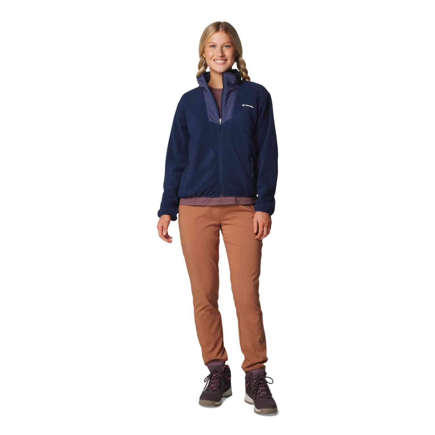 Columbia Women Blue Sequoia Grove Full Zip Fleece Danger